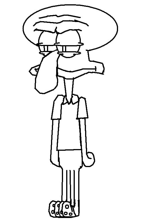 Squidward Printable Coloring Game Squidward Printable