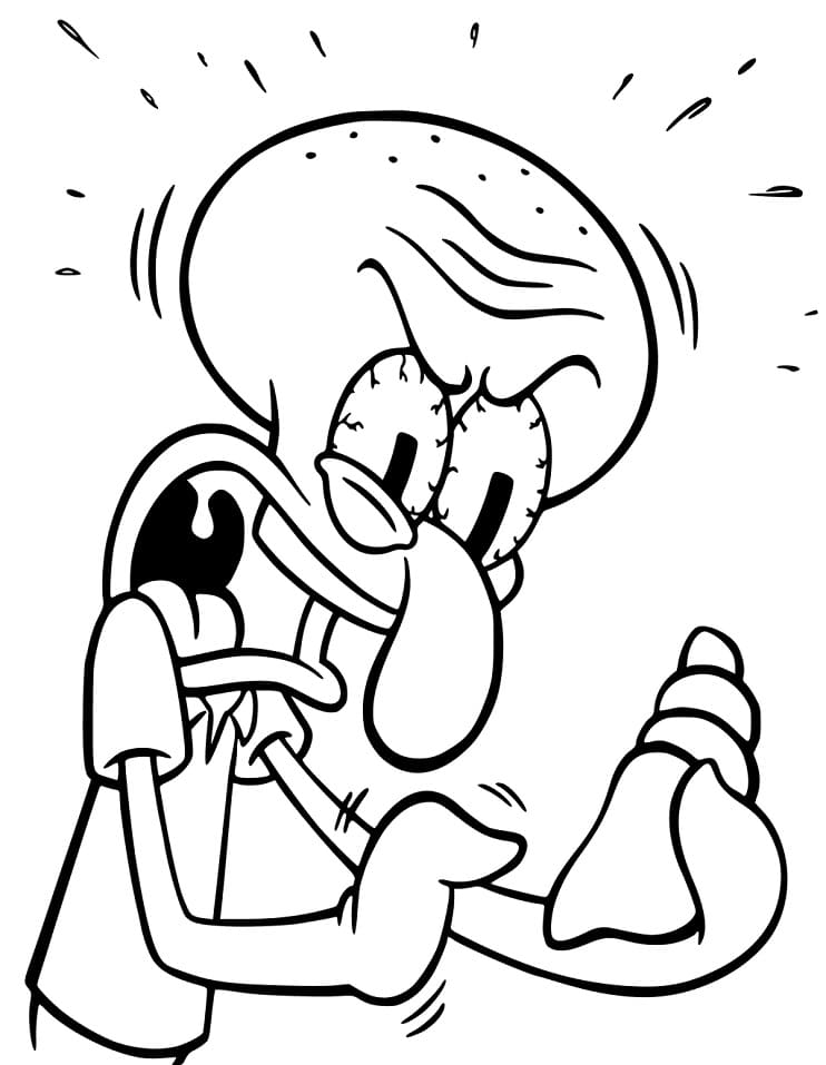 Squidward Very Angry Coloring Game Squidward Very Angry