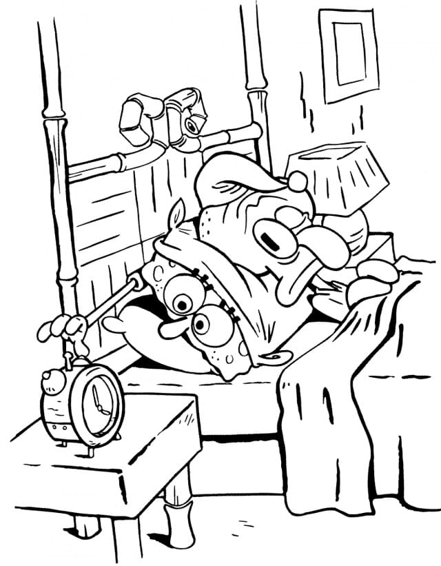 Squidward Wakes Up Coloring Game Squidward Wakes Up