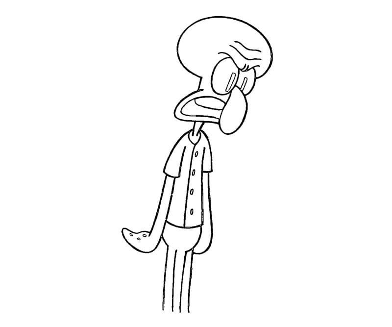 Squidward is Angry Coloring Game Squidward is Angry