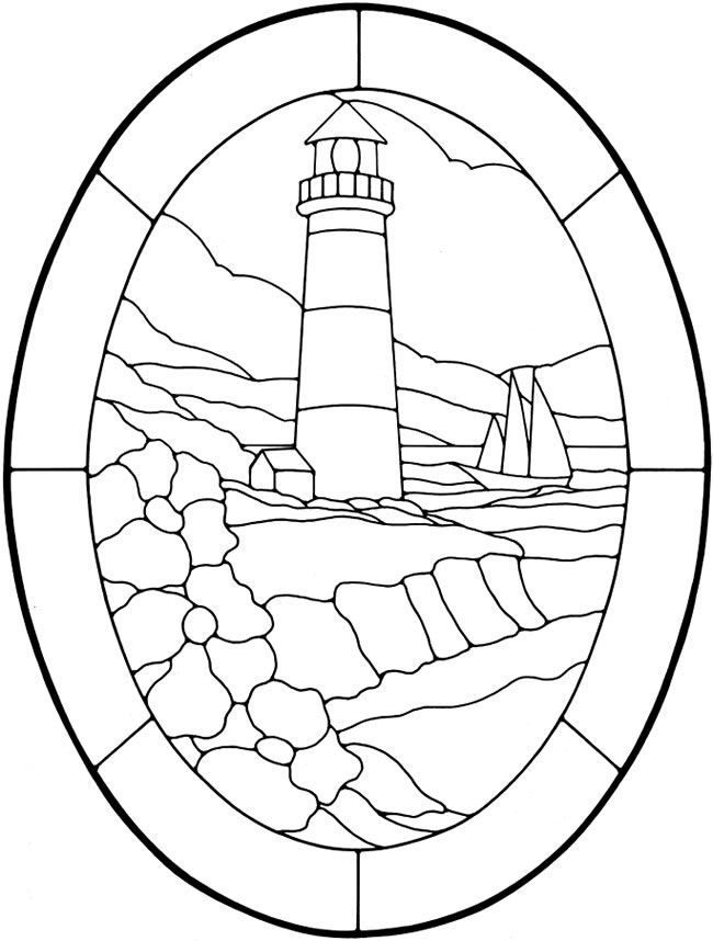 Stained Glass Lighthouse Coloring Game Stained Glass Lighthouse