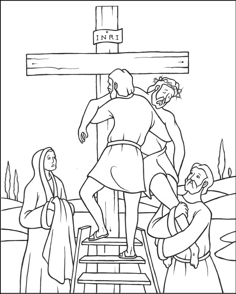 Station 13 Stations of the Cross Coloring - Play Free Coloring Game Online