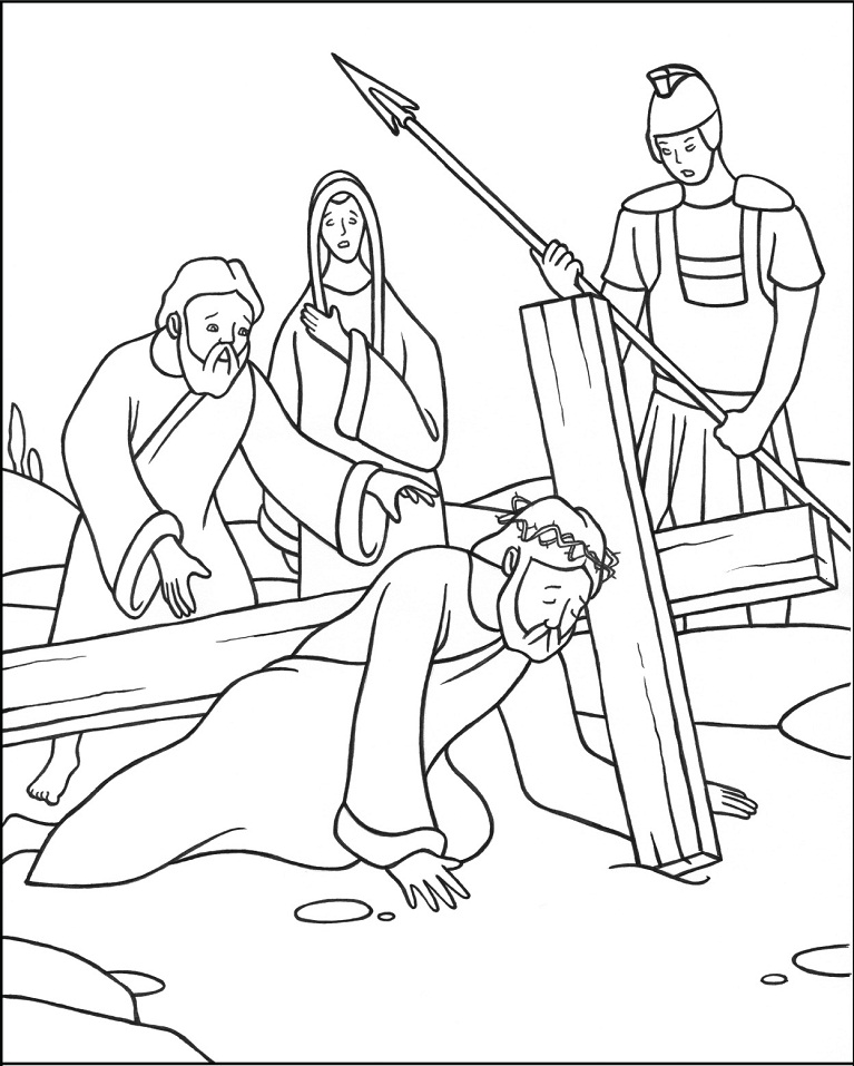 Station 12 Stations Of The Cross Coloring - Play Free Coloring Game Online