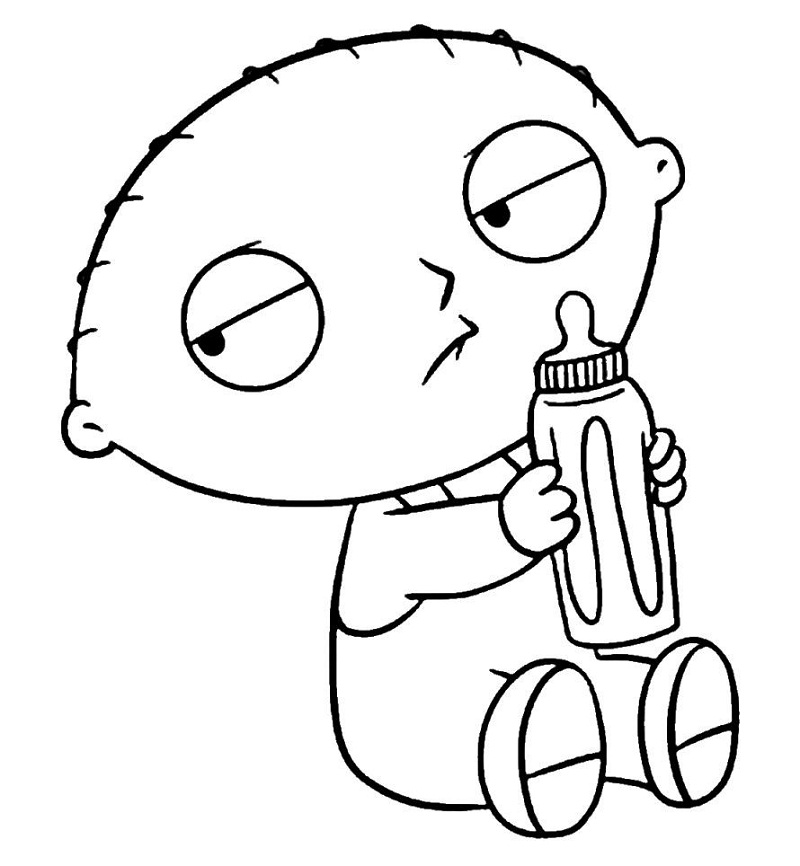 Stewie with Milk Bottle