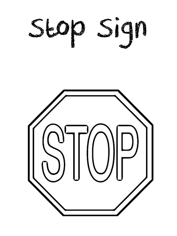 Stop Sign 3 Coloring - Play Free Coloring Game Online