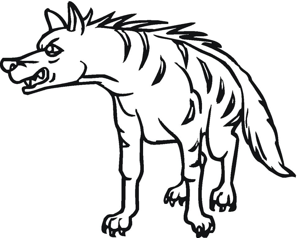 Striped Hyena 3 Coloring Game Striped Hyena 3