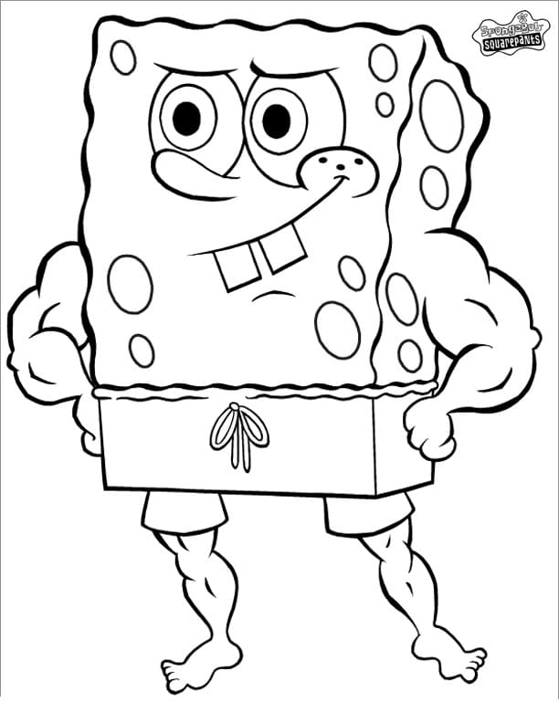 Strong SpongeBob Coloring Game Strong SpongeBob