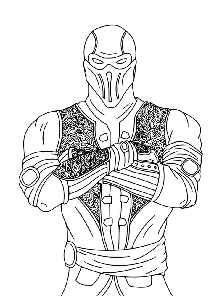 MK Sub-Zero Coloring - Play Free Coloring Game Online