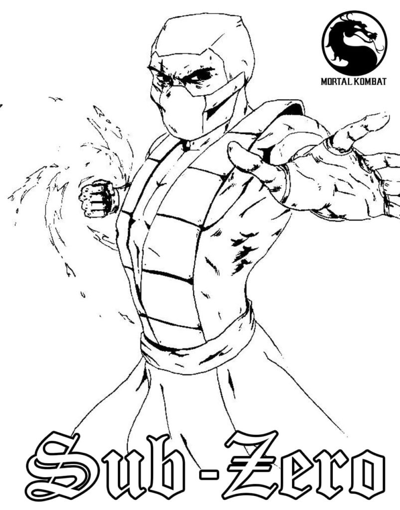 Sub-Zero Fighting Coloring Game Sub-Zero Fighting