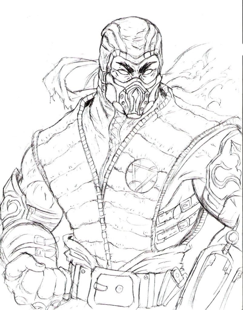 Sub-Zero MK 5 Coloring Game Sub-Zero MK 5