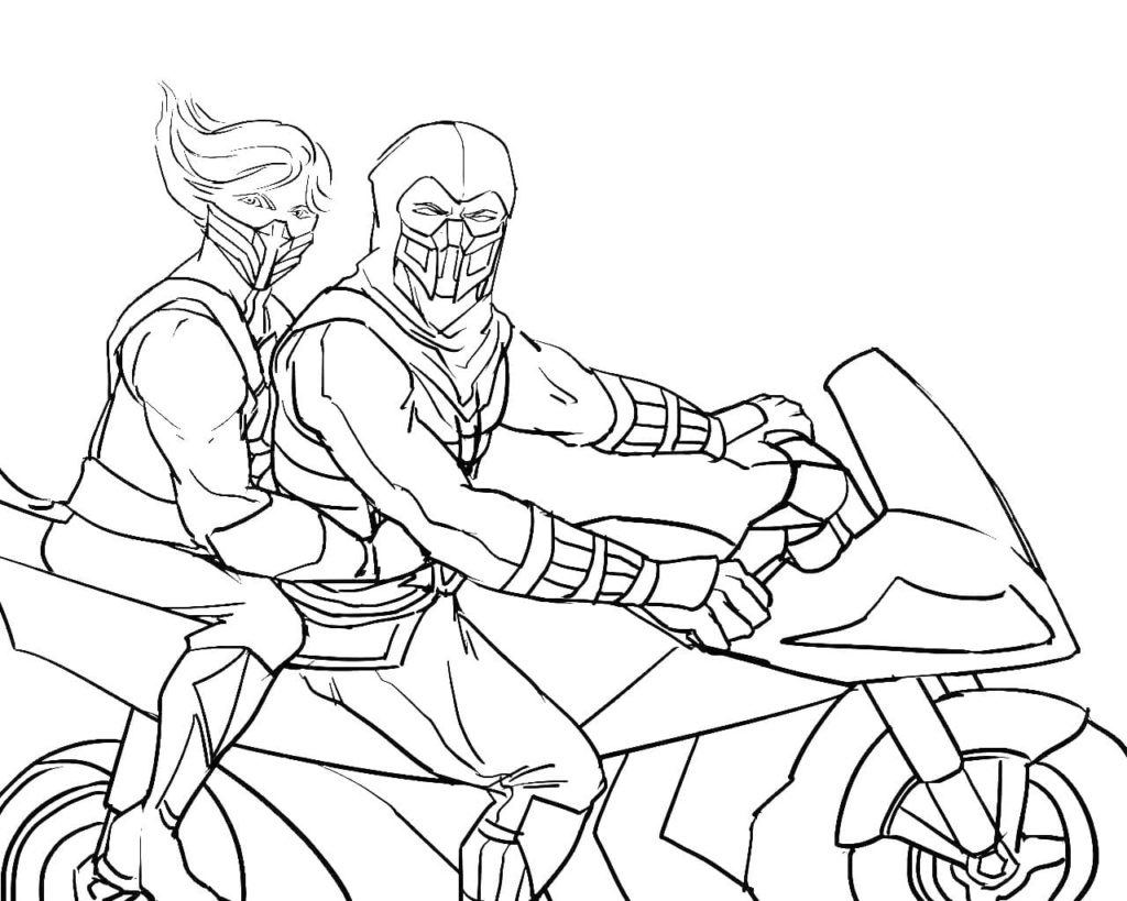 Sub-Zero Riding Motocycle Coloring Game Sub-Zero Riding Motocycle