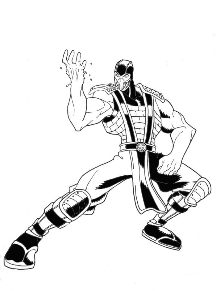 Sub-Zero Standing Coloring - Play Free Coloring Game Online