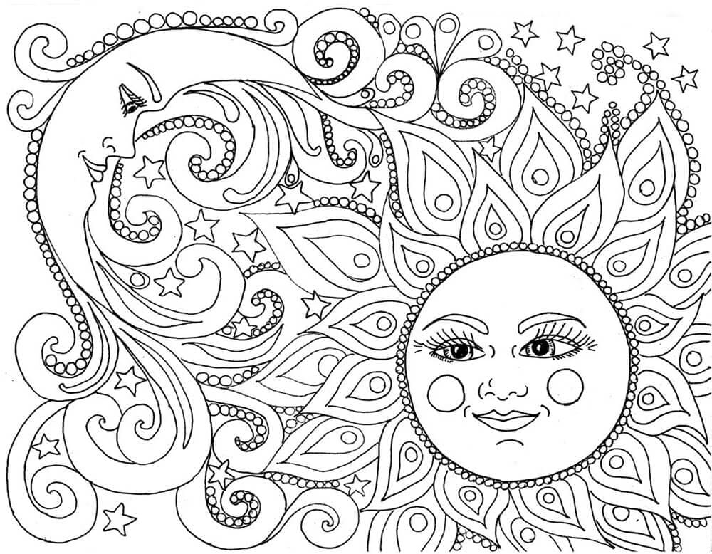 Sun and Moon Mindfulness Coloring Game Sun and Moon Mindfulness