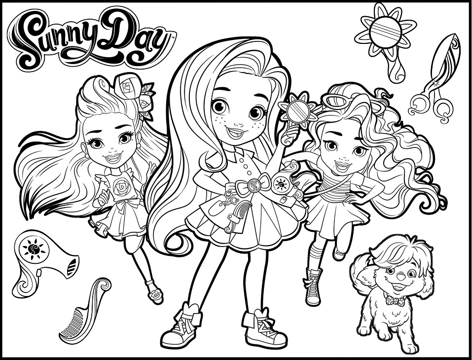 Sunny Day's Characters Coloring Game Sunny Day's Characters