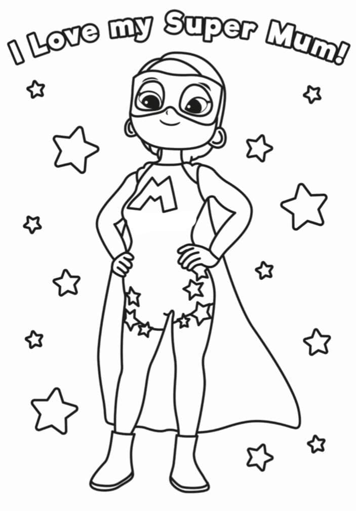 Super Mum from Little Baby Bum Coloring Game Super Mum from Little Baby Bum