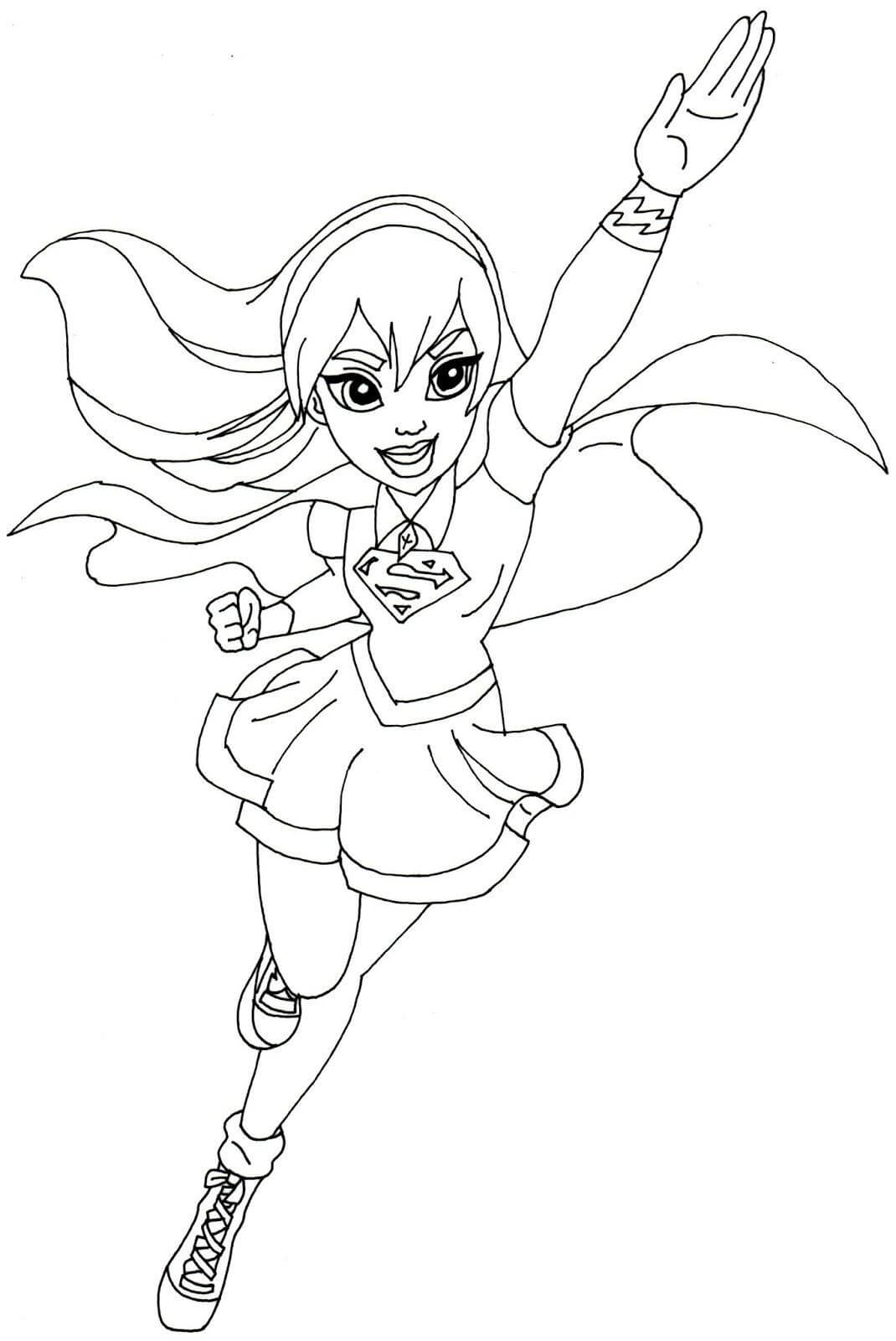 Supergirl DC Super Hero Girls Coloring Game Supergirl DC Super Hero Girls