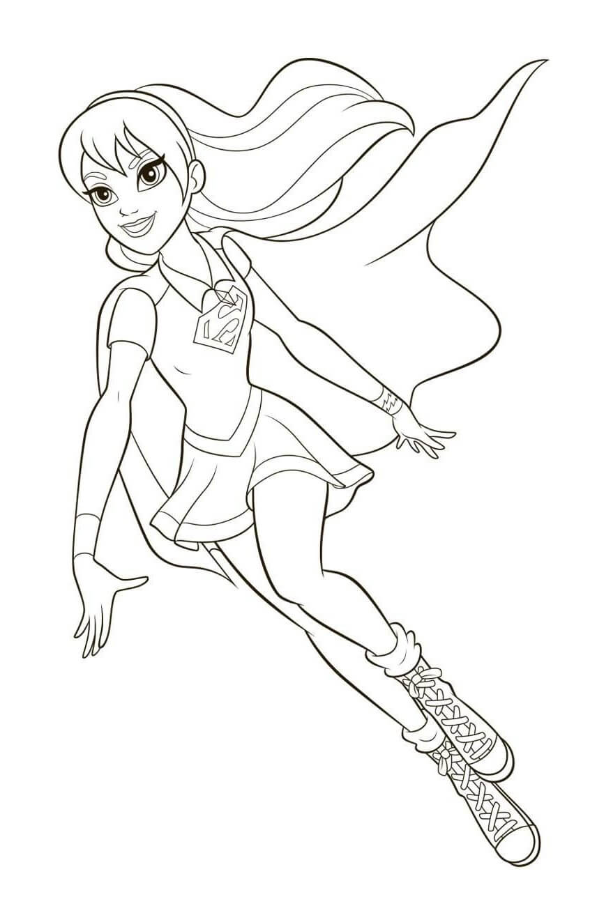 Supergirl from DC Super Hero Girls Coloring Game Supergirl from DC Super Hero Girls