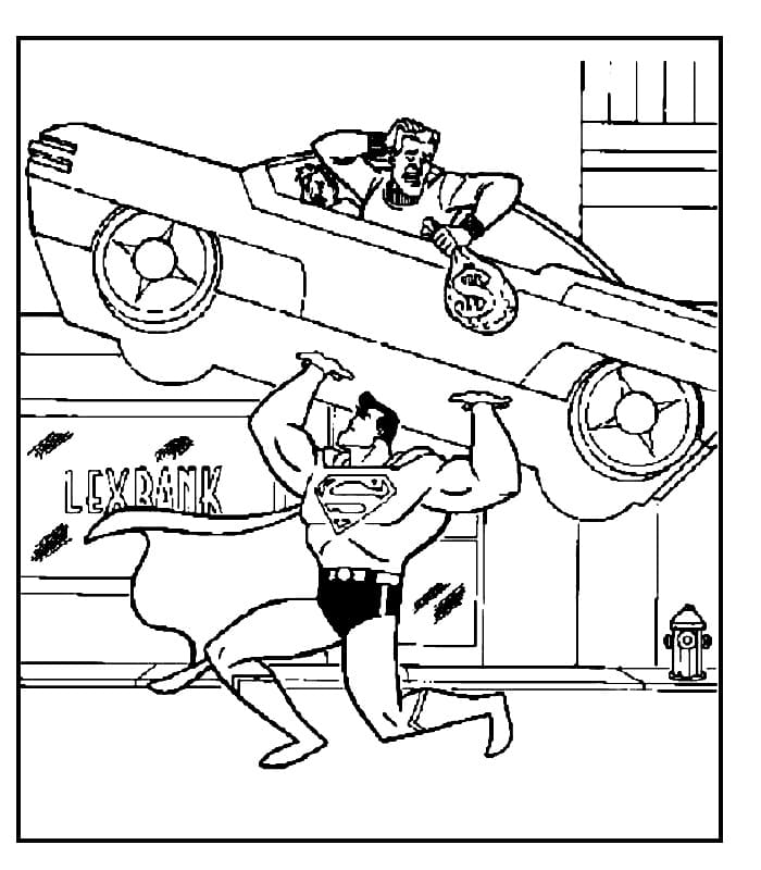 Superman Catching Thief Coloring Game Superman Catching Thief