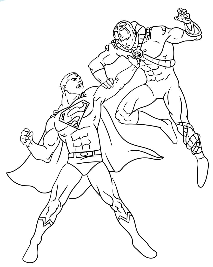 Superman Fights Enemy Coloring Game Superman Fights Enemy
