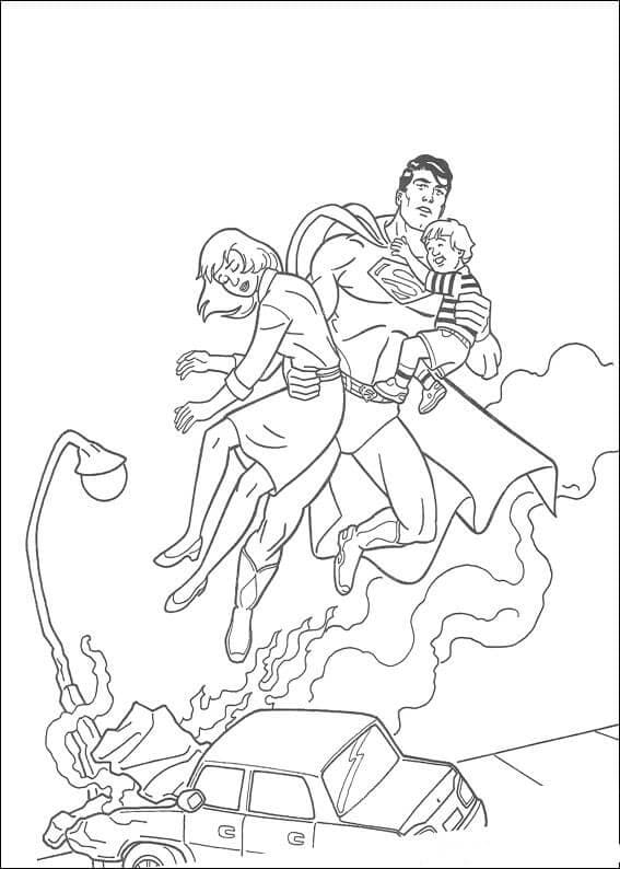 Superman Saves People Coloring Game Superman Saves People