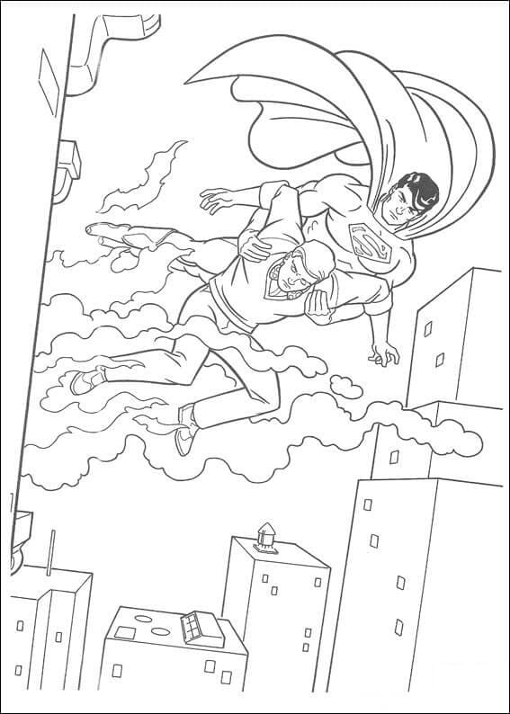 Superman Saves a Man Coloring Game Superman Saves a Man