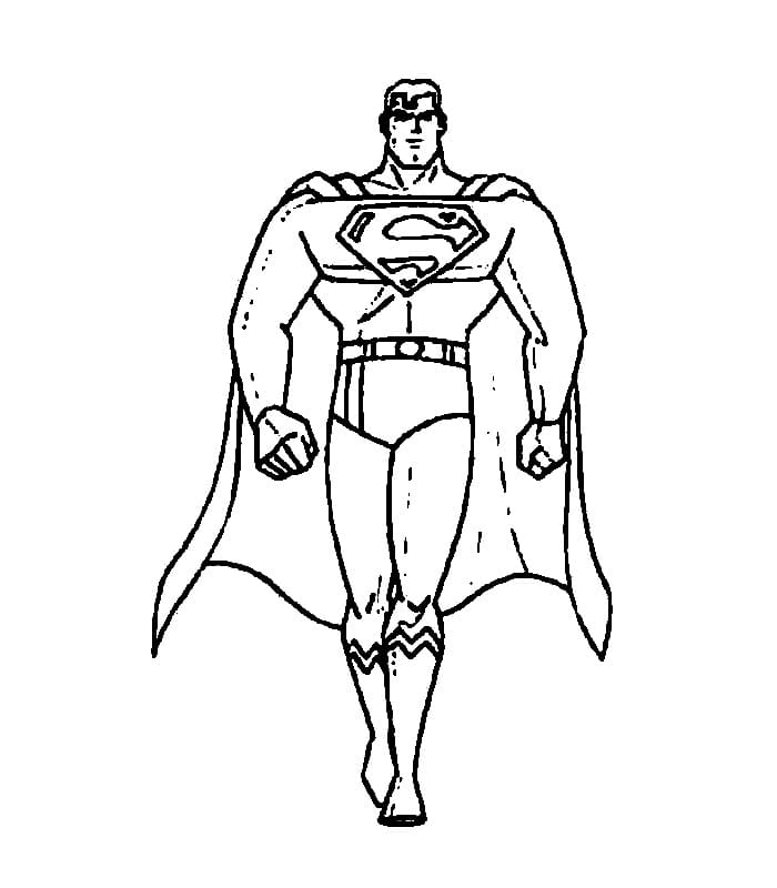 Superman Walks Coloring Game Superman Walks