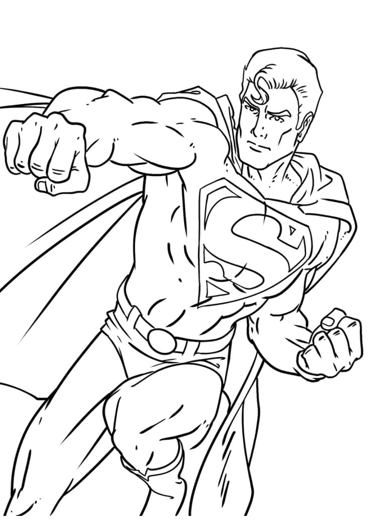 Superman and His Punch Coloring Game Superman and His Punch