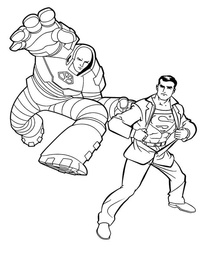 Superman and Lex Luthor Coloring Game Superman and Lex Luthor