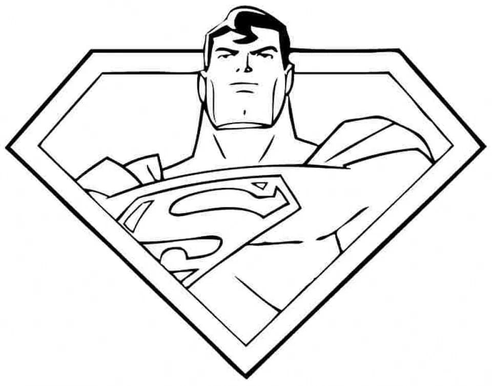 Superman and Symbol Coloring Game Superman and Symbol