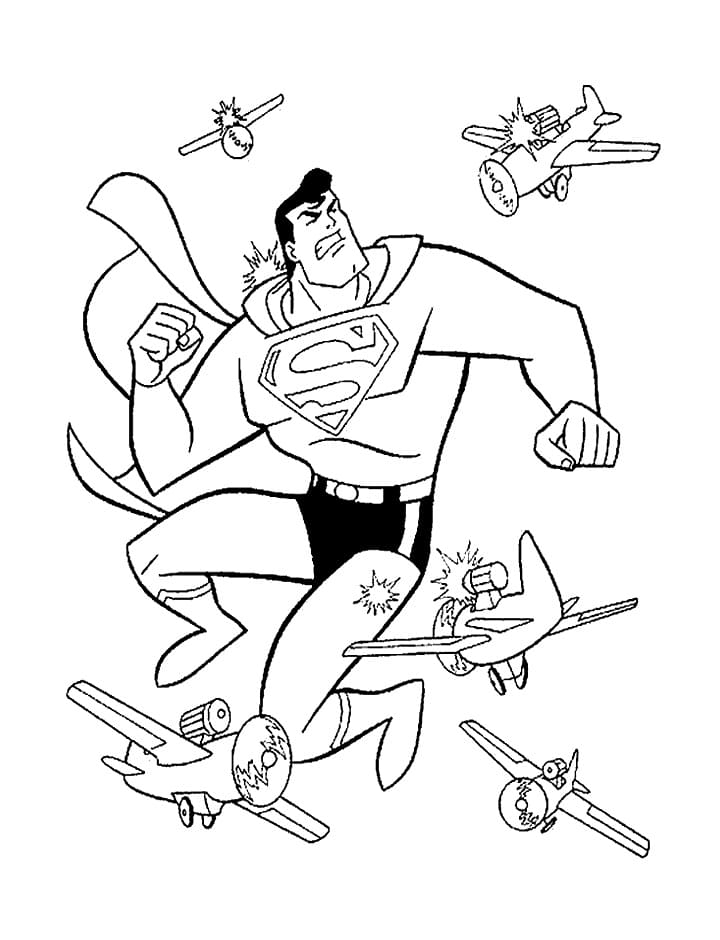 Superman and Toy Planes Coloring Game Superman and Toy Planes