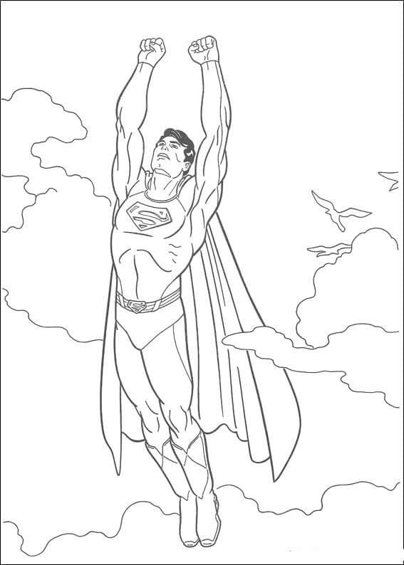 Superman in Sky Coloring Game Superman in Sky
