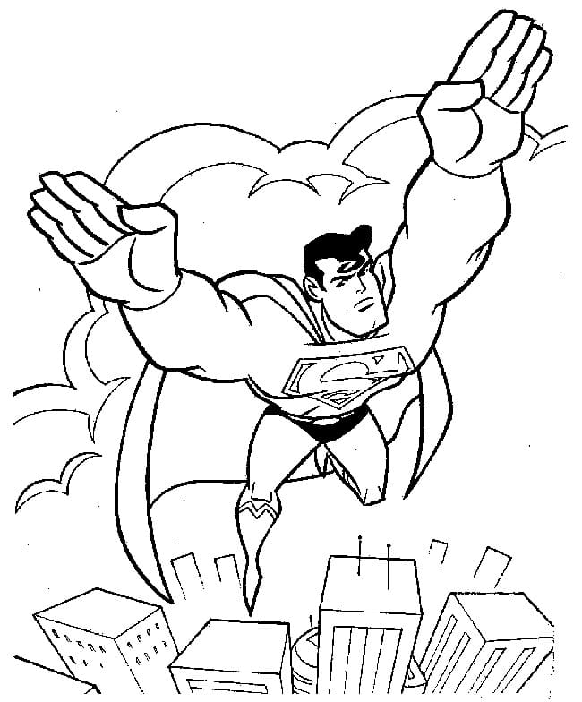 Superman in the City Coloring Game Superman in the City