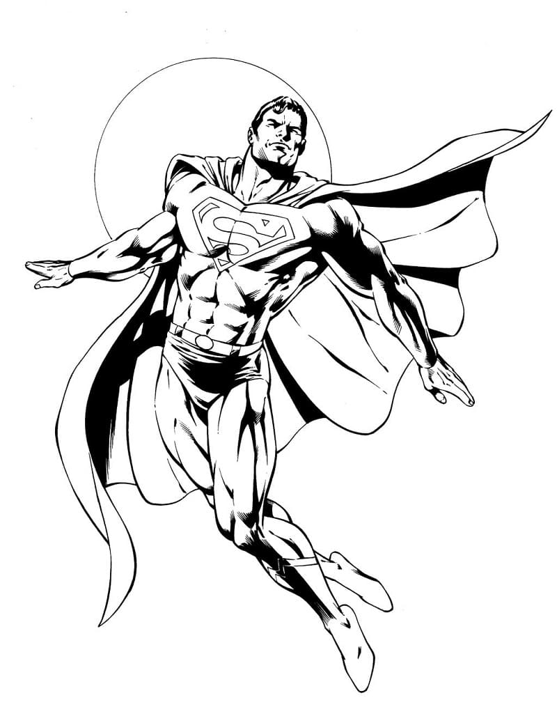 Superman is Flying Coloring Game Superman is Flying