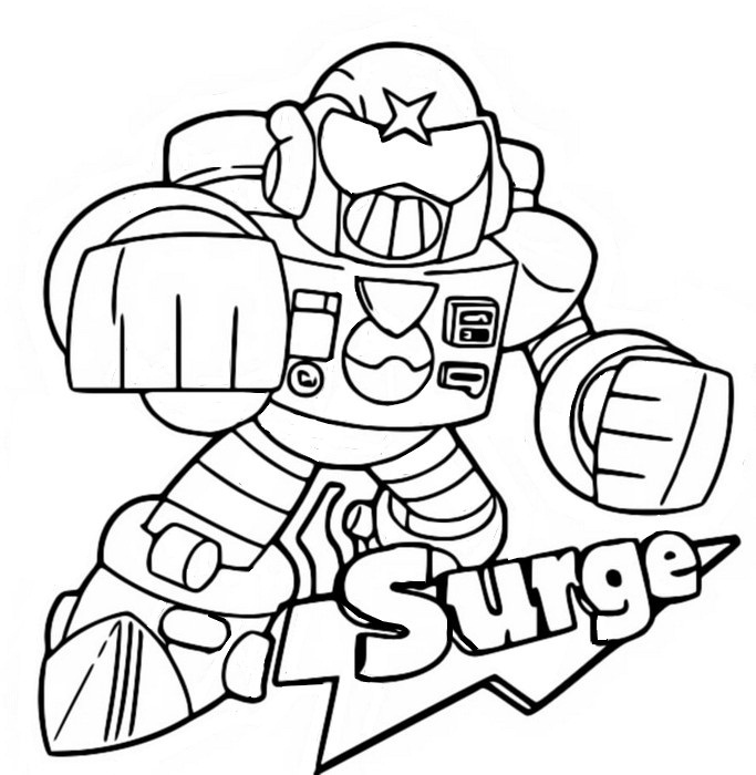 Surge Brawl Stars 1 Coloring Game Surge Brawl Stars 1