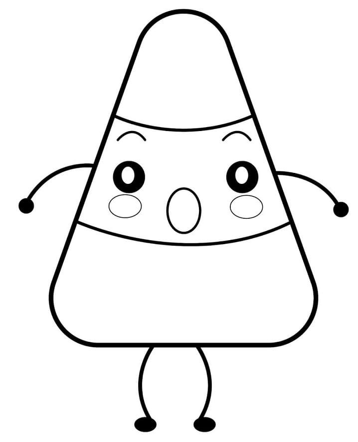 Surprised Candy Corn Coloring Game Surprised Candy Corn