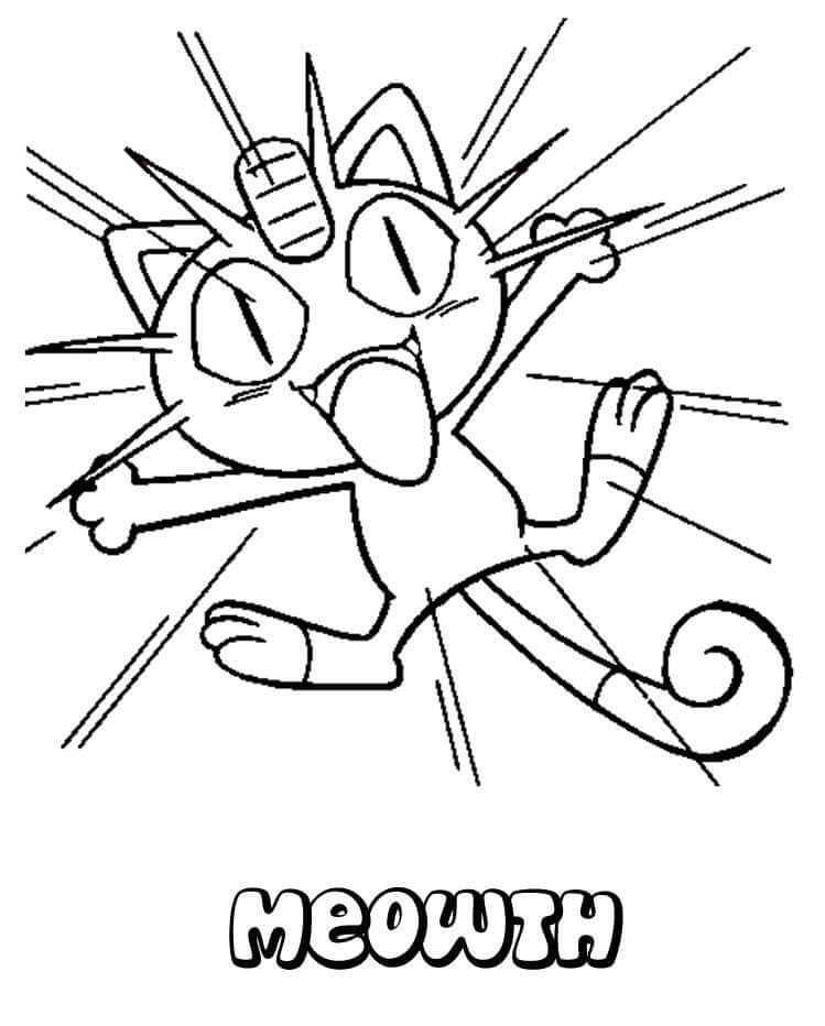 Surprised Meowth Pokemon Coloring Game Surprised Meowth Pokemon