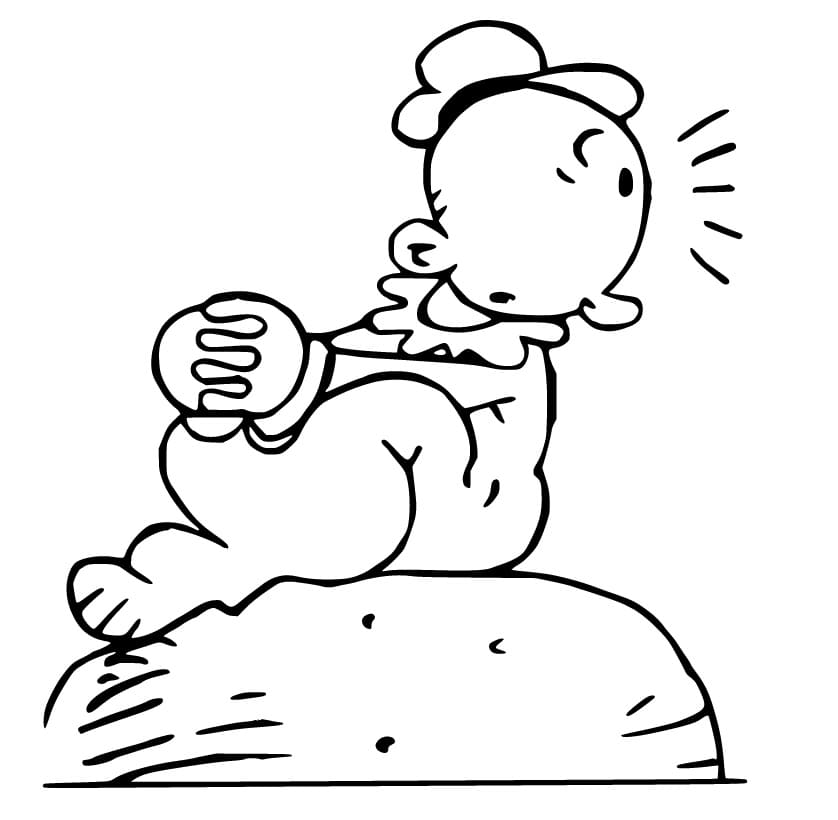Swee'Pea from Popeye Coloring Game Swee'Pea from Popeye