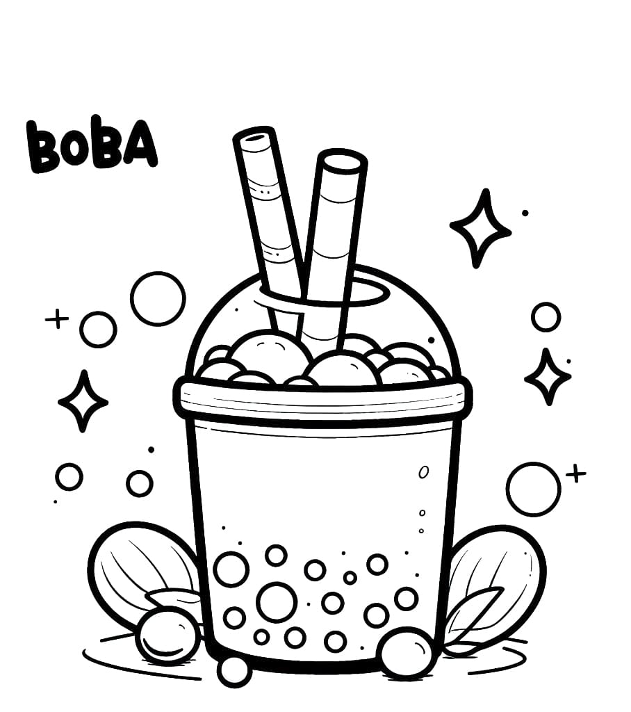 Sweet Boba Tea Coloring - Play Free Coloring Game Online