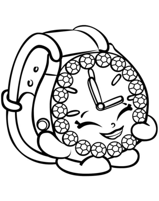 TICKY TOCK WATCH Shopkin Coloring Game TICKY TOCK WATCH Shopkin