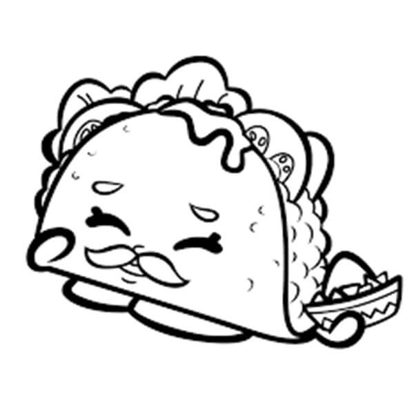 Taco Terrie Shopkins Coloring Game Taco Terrie Shopkins
