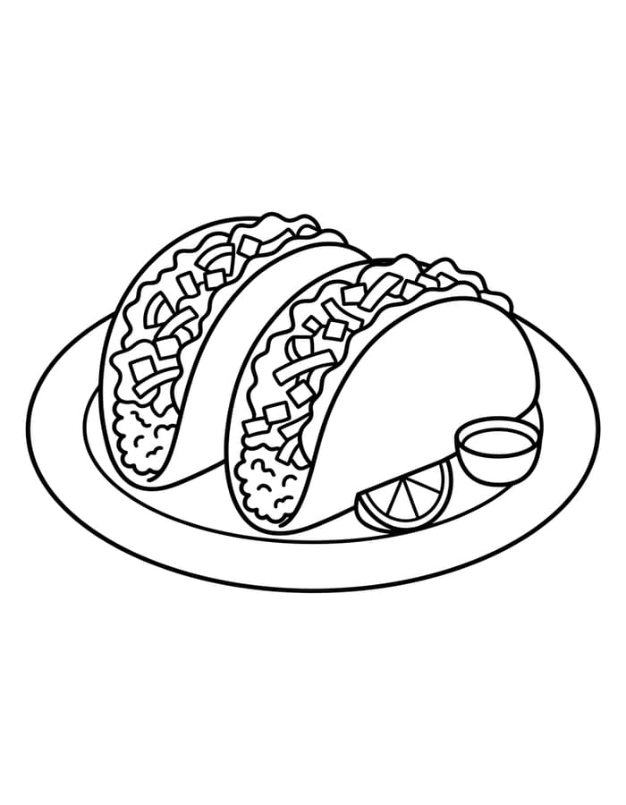 Taco on Plate