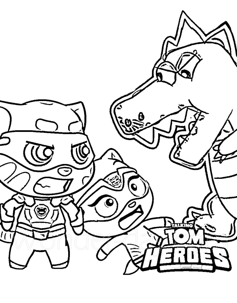 Talking Tom Heroes 1 Coloring Game Talking Tom Heroes 1