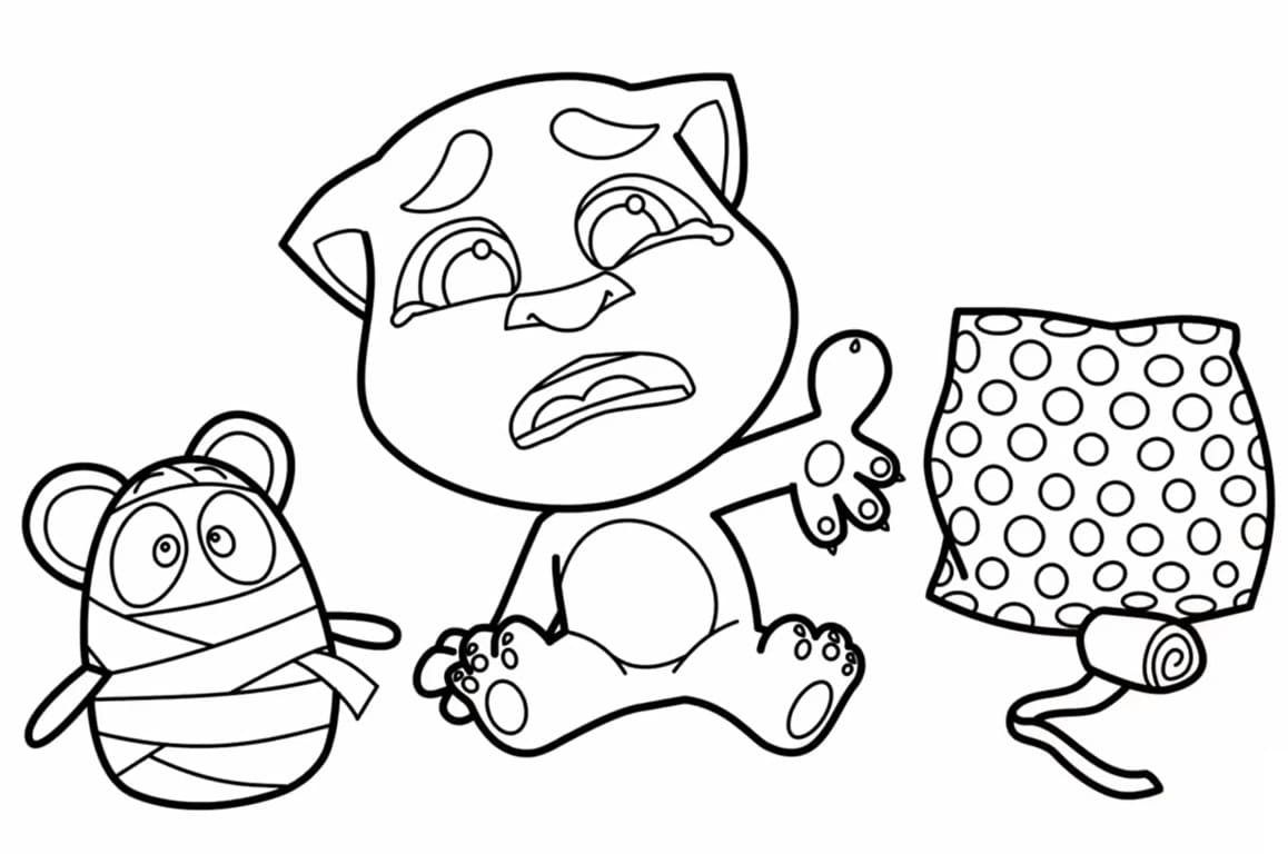 Talking Tom Hurts His Thumb Coloring Game Talking Tom Hurts His Thumb