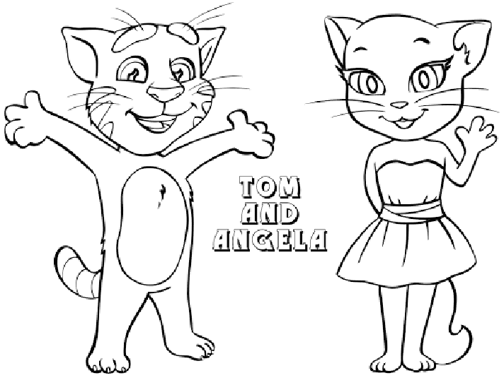 Talking Tom and Angela Coloring Game Talking Tom and Angela