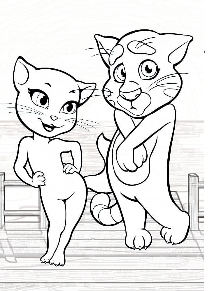 Talking Tom is Shy Coloring Game Talking Tom is Shy