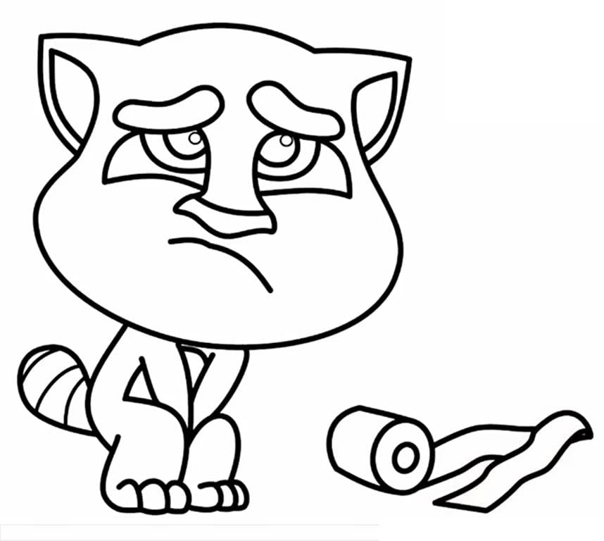 Talking Tom to Print Coloring Game Talking Tom to Print