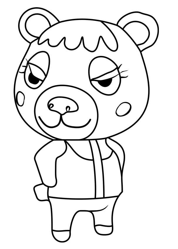 Tammy from Animal Crossing Coloring - Play Free Coloring Game Online