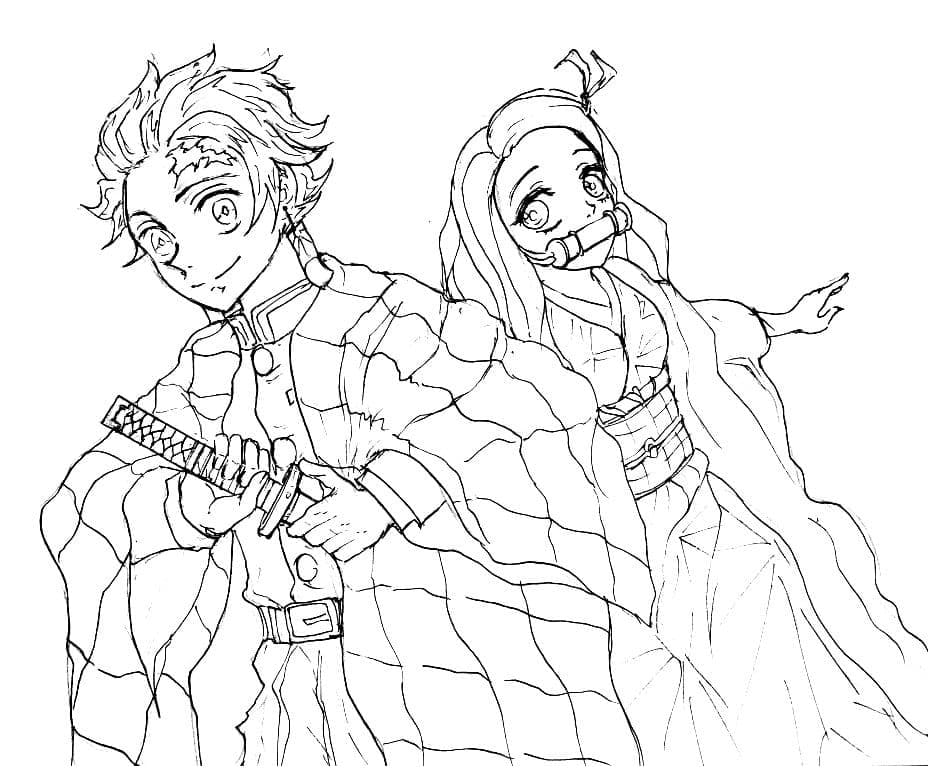 Tanjiro with Nezuko