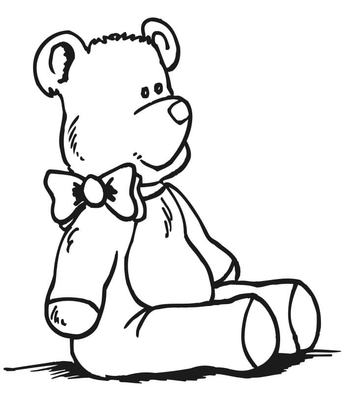 Teddy Bear Sitting Coloring Game Teddy Bear Sitting
