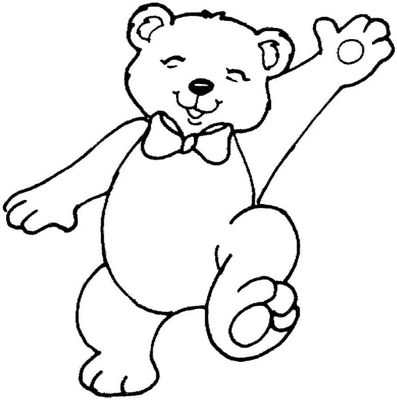 Teddy Bear Waving Hand Coloring Game Teddy Bear Waving Hand